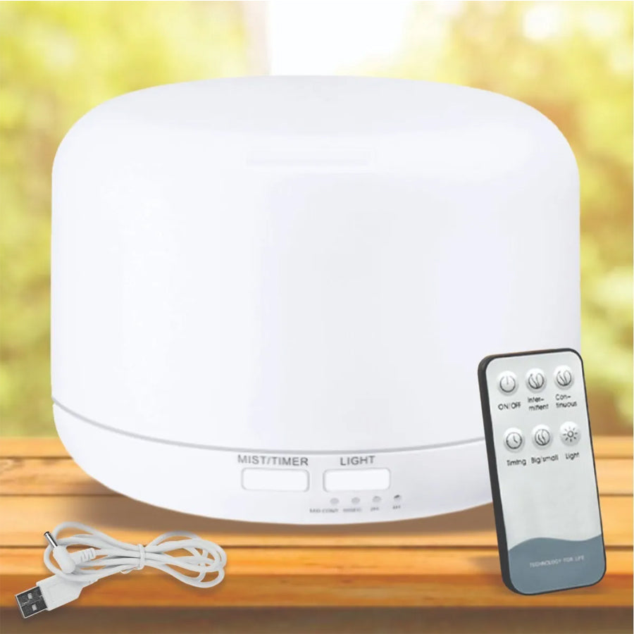 STO279-300 - Difusor Eletrico Aroma Ultrassonico Com Led 300 ml Branco