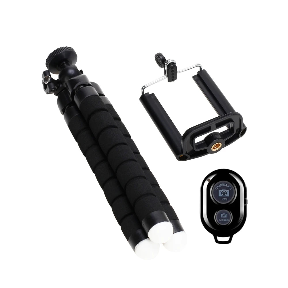 Tripés para celulares, mini suporte para câmera móvel, clipes em smartphone, monopé, octopus, tripod stativ