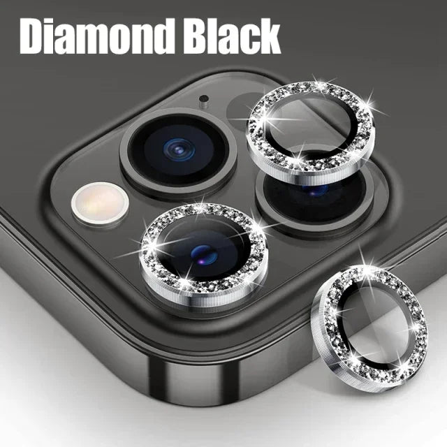 Metal Lens Protector Glass para iPhone, Back Camera Lens Protection Film, 13 Mini, 15 Plus, 12, 11, 14 Pro Max, 3Pcs