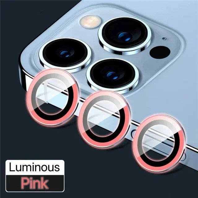 Metal Lens Protector Glass para iPhone, Back Camera Lens Protection Film, 13 Mini, 15 Plus, 12, 11, 14 Pro Max, 3Pcs