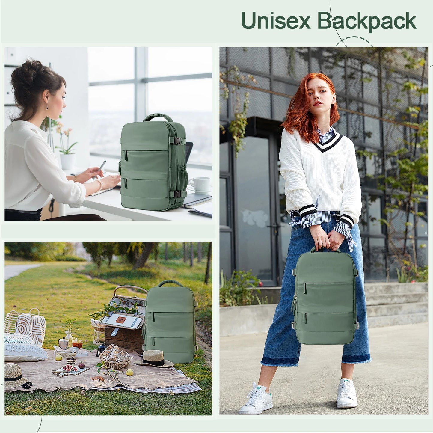 Mochila de viagem de cabine para homens e mulheres Ryanair Mochila Bagagem de mão Lazer Laptop Bag Cabin Bag 40x20x25