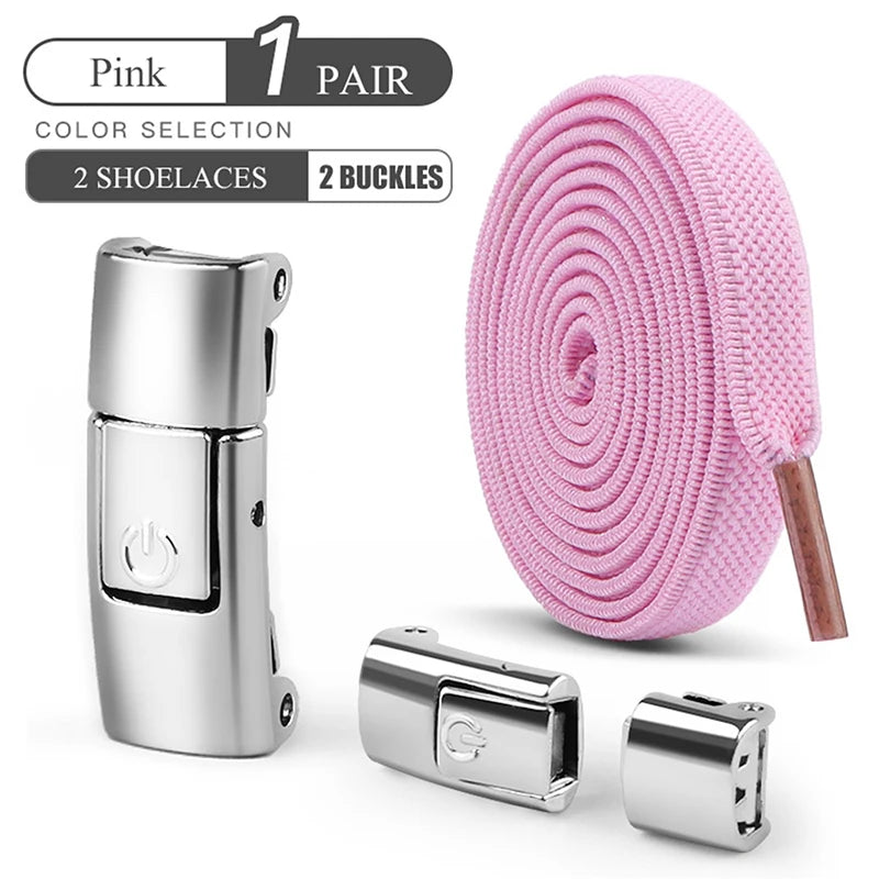 8mm sem laço sapato cadarços imprensa bloqueio cadarços sem laços elásticos tênis crianças adulto ampliado cadarço plano para sapatos