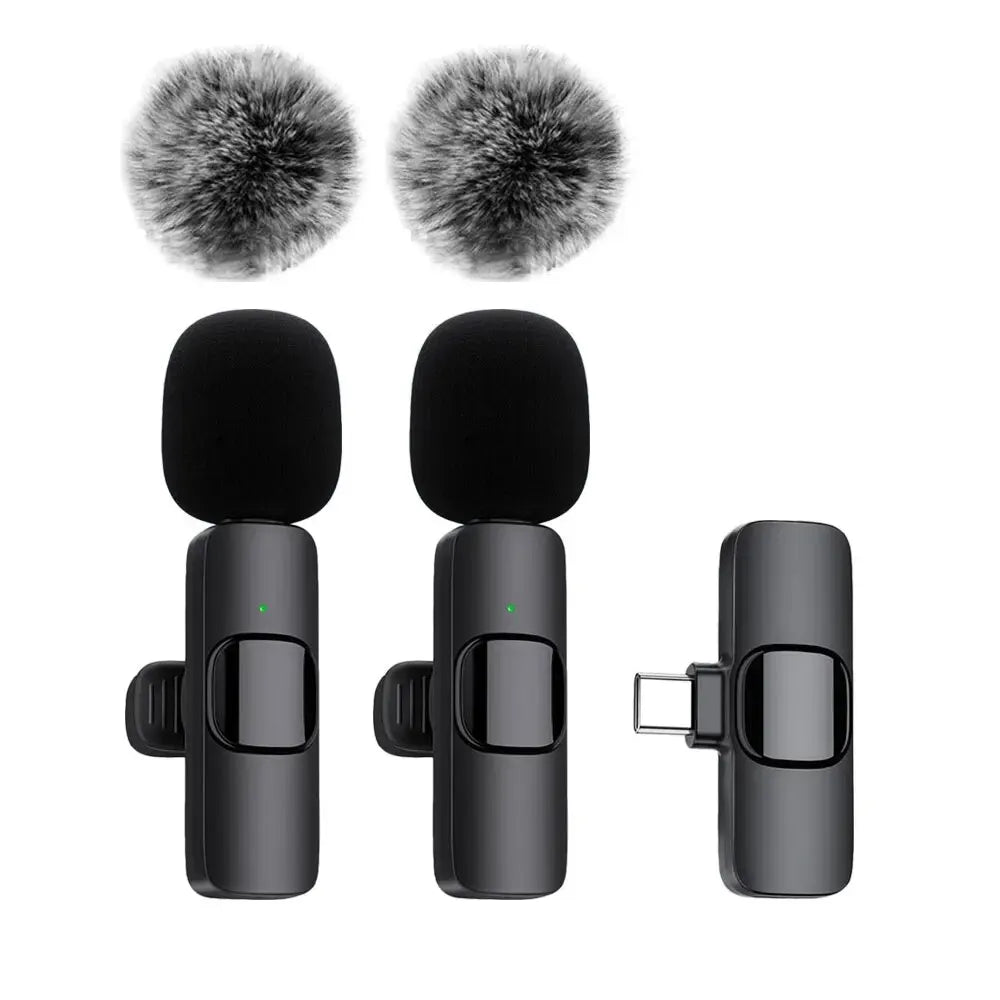 Microfone sem fio Lavalier para celular, gravação de vídeo de áudio, Mini Mic para iPhone, Android, Laptop, Live Gaming, Novo