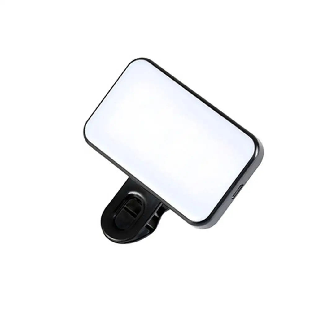 Mini luz de preenchimento portátil para selfie, recarregável, 3 modos de brilho ajustável, clipe para celular, maquiagem, computador, luz de preenchimento