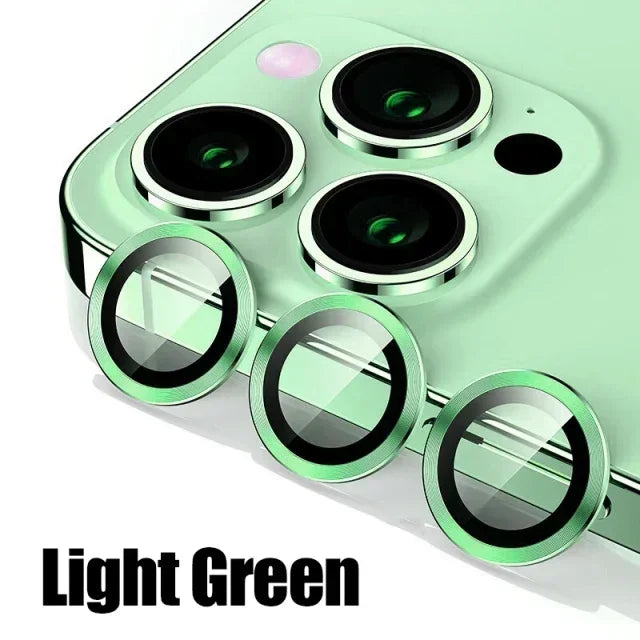 Metal Lens Protector Glass para iPhone, Back Camera Lens Protection Film, 13 Mini, 15 Plus, 12, 11, 14 Pro Max, 3Pcs