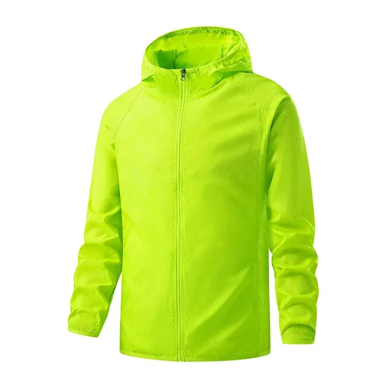 Lngxo casacos impermeáveis para homens e mulheres, proteção solar, blusão para camping, escalada, casaco de chuva ao ar livre, roupas portáteis unissex