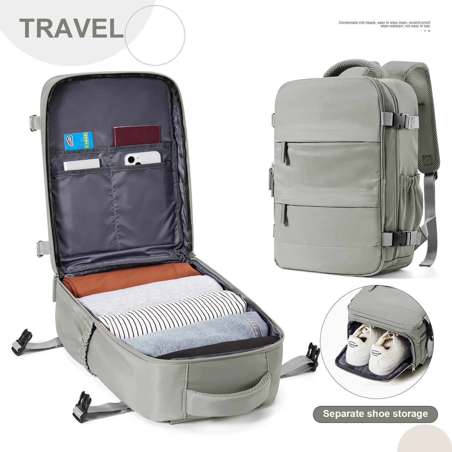 Mochila de viagem de cabine para homens e mulheres Ryanair Mochila Bagagem de mão Lazer Laptop Bag Cabin Bag 40x20x25