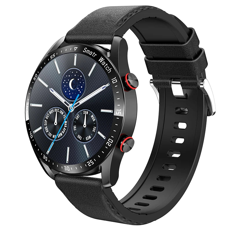 Impermeável relógio inteligente para homens, Bluetooth chamada, saúde do laser, pressão arterial, fitness esportes relógios, caixa, ECG, PPG