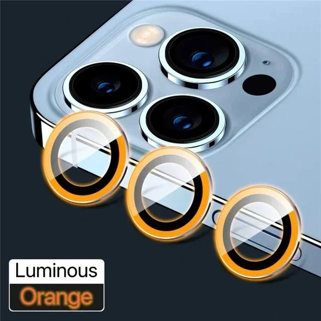 Metal Lens Protector Glass para iPhone, Back Camera Lens Protection Film, 13 Mini, 15 Plus, 12, 11, 14 Pro Max, 3Pcs