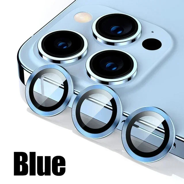 Metal Lens Protector Glass para iPhone, Back Camera Lens Protection Film, 13 Mini, 15 Plus, 12, 11, 14 Pro Max, 3Pcs