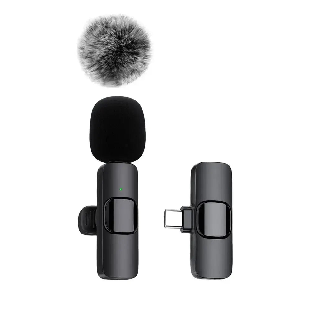 Microfone sem fio Lavalier para celular, gravação de vídeo de áudio, Mini Mic para iPhone, Android, Laptop, Live Gaming, Novo
