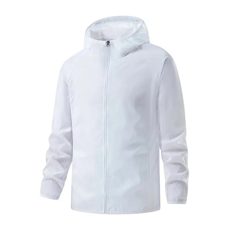 Lngxo casacos impermeáveis para homens e mulheres, proteção solar, blusão para camping, escalada, casaco de chuva ao ar livre, roupas portáteis unissex