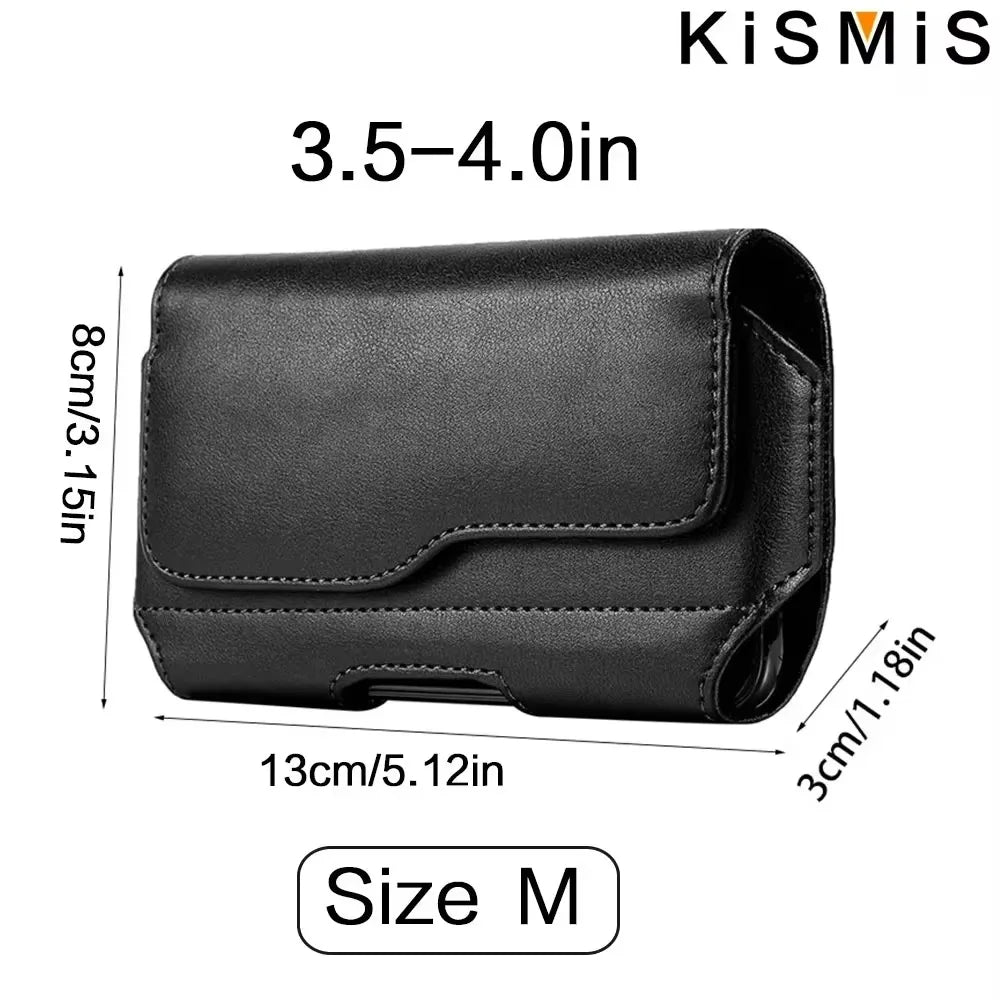 Coldre vertical de nylon para cinto de celular, bolsa com fivela, carteira, suporte para cartão, capa para telefone de 4,0 polegadas-6,7 polegadas, iphone, samsung