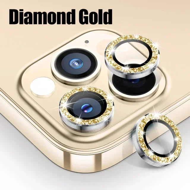 Metal Lens Protector Glass para iPhone, Back Camera Lens Protection Film, 13 Mini, 15 Plus, 12, 11, 14 Pro Max, 3Pcs