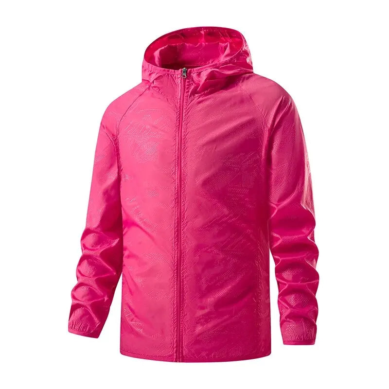 Lngxo casacos impermeáveis para homens e mulheres, proteção solar, blusão para camping, escalada, casaco de chuva ao ar livre, roupas portáteis unissex