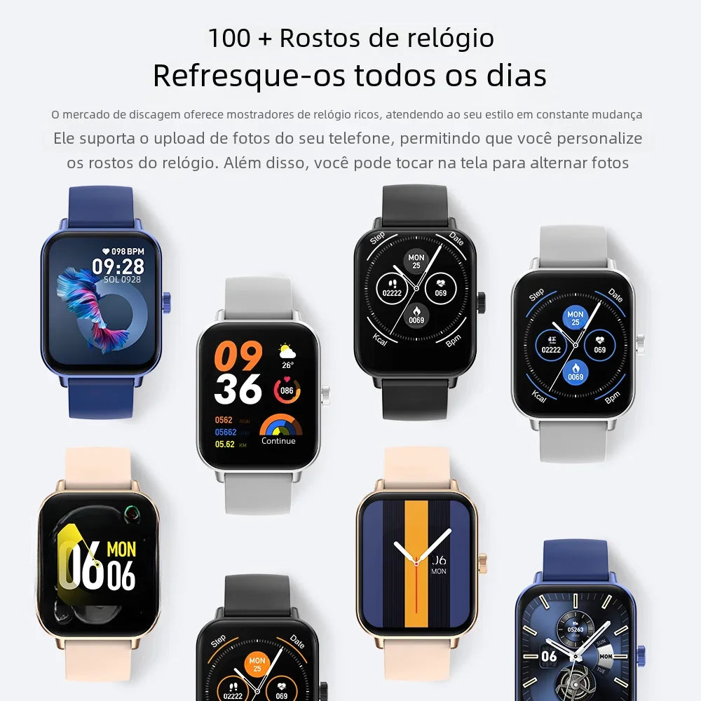 COLMI P81 Chamadas de Voz Relógio Inteligente Ultra 1.9 Polegadas Tela 24H Monitor de Saúde Mais de 100 Modos Esportivos, Bluetooth Smartwatch Homens Mulheres