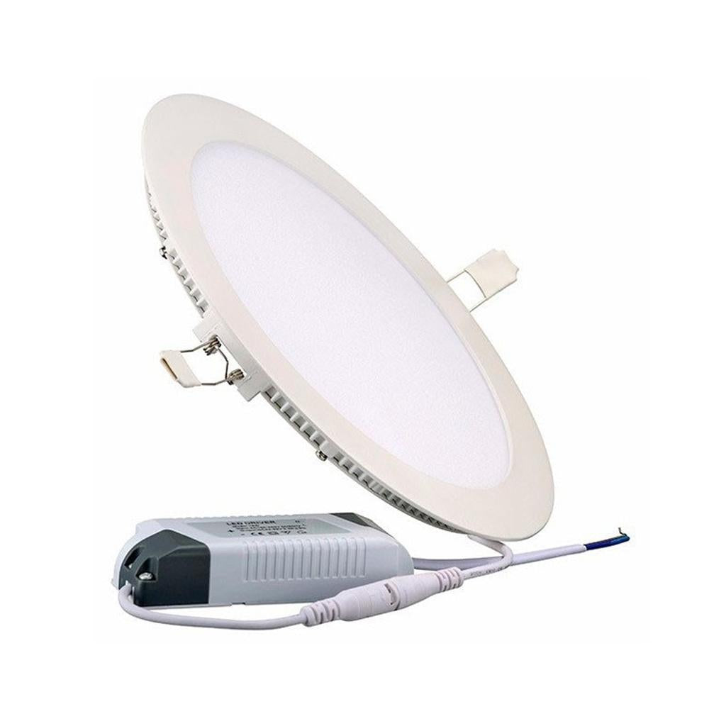 Luminária Painel Plafon Redondo Embutir LED 9W Borda Infinita