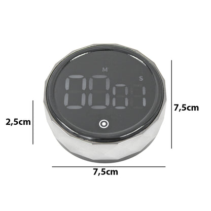 Cronometro Timer Digital LED Magnetico Geladeira Armario Cozinha