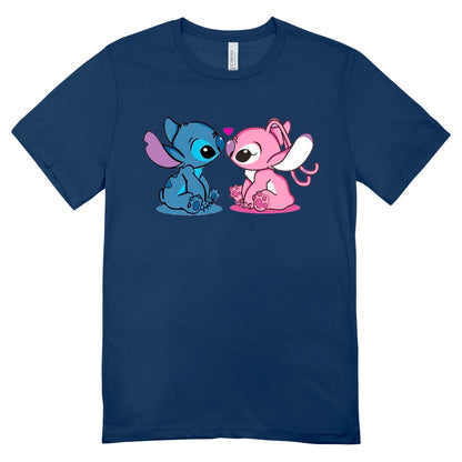 Camisa Feminina Baby Look Stitch and Angel