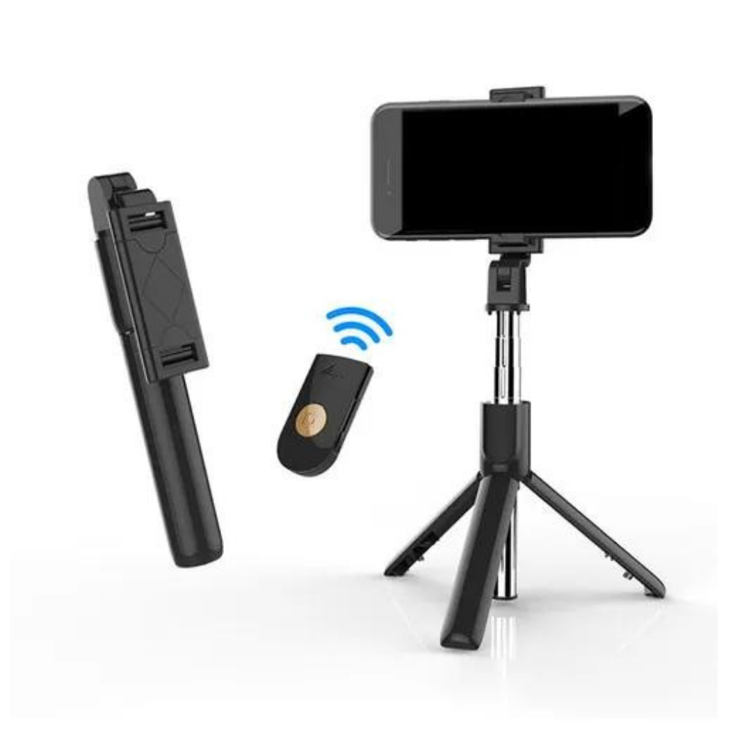 Pau de Selfie K07 Stick Integrado Bluetooph 4.0 Wireless Mini Tripe Portatil Extensivel Para Smartphone