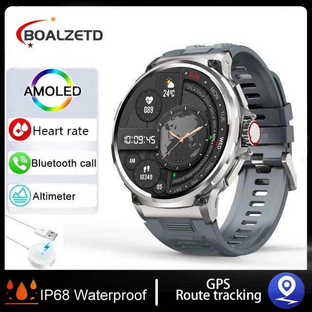 Novo 1.85 polegadas ultra hd relógio inteligente gps track bluetooth chamada 710 mah bateria grande esportes fitness smartwatch para huawei xiaomi