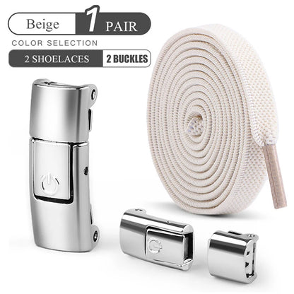 8mm sem laço sapato cadarços imprensa bloqueio cadarços sem laços elásticos tênis crianças adulto ampliado cadarço plano para sapatos