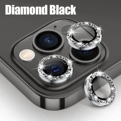 Metal Lens Protector Glass para iPhone, Back Camera Lens Protection Film, 13 Mini, 15 Plus, 12, 11, 14 Pro Max, 3Pcs