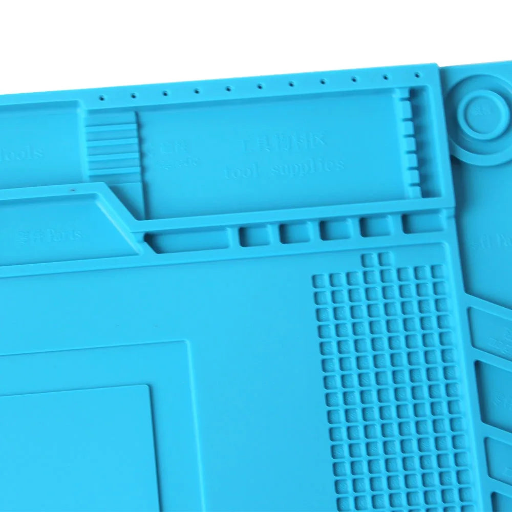 Tapete de estação de solda Tapete de trabalho de silicone resistente ao calor 932 ° F Tapete magnético antiestático para reparo de relógio de laptop de telefone eletrônico