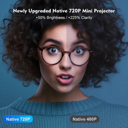 Projetor Magcúbico Android 11 4K 1280*720P HY300 Pro + Wifi Duplo 260ANSI 180 ° Projetor portátil externo flexível para cinema BT5.0