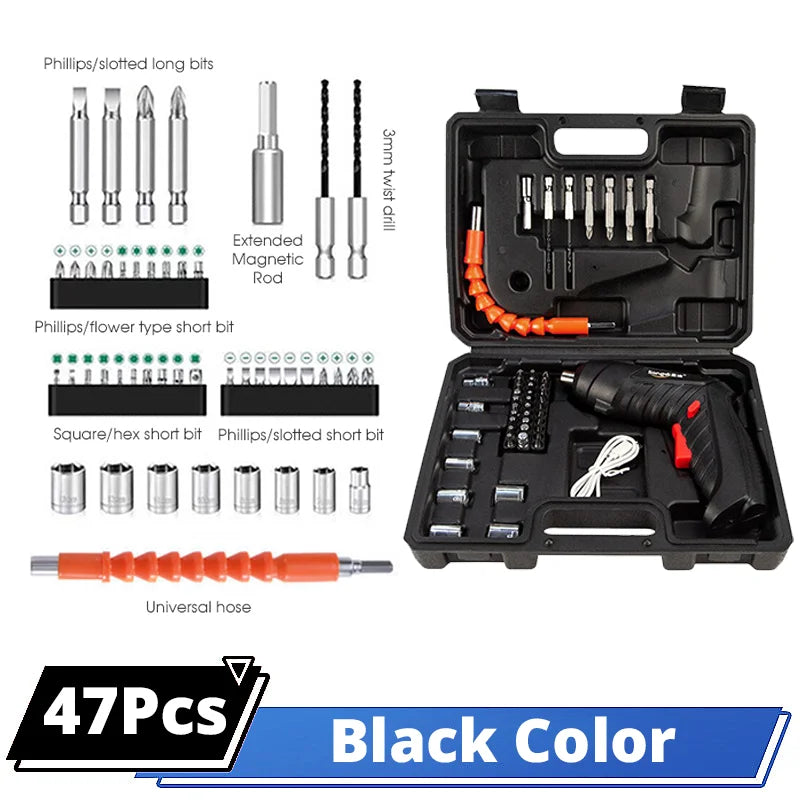 3.6v ferramentas elétricas reparação de manutenção doméstica 500mah bateria de lítio mini furadeira elétrica doméstica girada chave de fenda sem fio