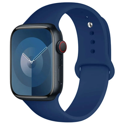 Pulseira de Silicone para Apple Watch, Pulseira Esportiva, iWatch Series 8, 7, 6, 5, 4, 3, SE, 9 Ultra 2, 44mm, 45mm, 40mm, 41 milímetros, 42 38 milímetros, 49 milímetros