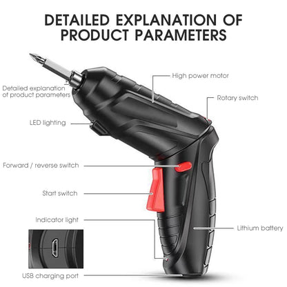 3.6v ferramentas elétricas reparação de manutenção doméstica 500mah bateria de lítio mini furadeira elétrica doméstica girada chave de fenda sem fio