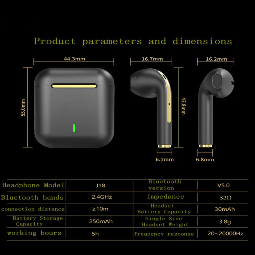 XIAOMI-Fones de ouvido sem fio Bluetooth, fone de ouvido estéreo, fone de ouvido esportivo