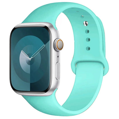Pulseira de Silicone para Apple Watch, Pulseira Esportiva, iWatch Series 8, 7, 6, 5, 4, 3, SE, 9 Ultra 2, 44mm, 45mm, 40mm, 41 milímetros, 42 38 milímetros, 49 milímetros