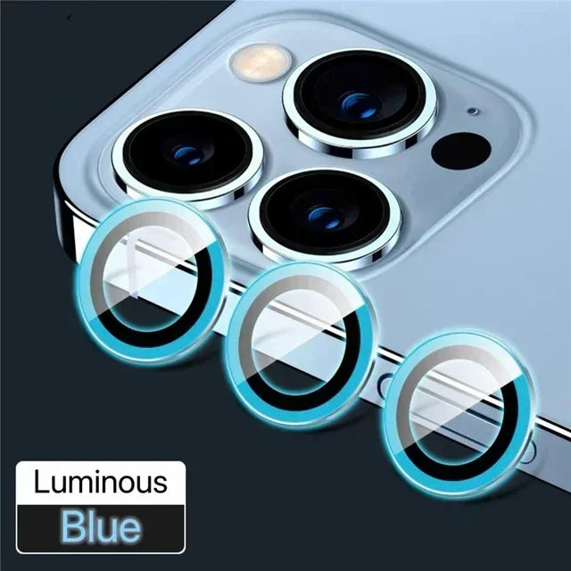 Metal Lens Protector Glass para iPhone, Back Camera Lens Protection Film, 13 Mini, 15 Plus, 12, 11, 14 Pro Max, 3Pcs