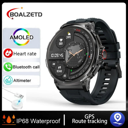 Novo 1.85 polegadas ultra hd relógio inteligente gps track bluetooth chamada 710 mah bateria grande esportes fitness smartwatch para huawei xiaomi