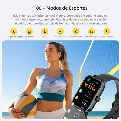COLMI P81 Chamadas de Voz Relógio Inteligente Ultra 1.9 Polegadas Tela 24H Monitor de Saúde Mais de 100 Modos Esportivos, Bluetooth Smartwatch Homens Mulheres