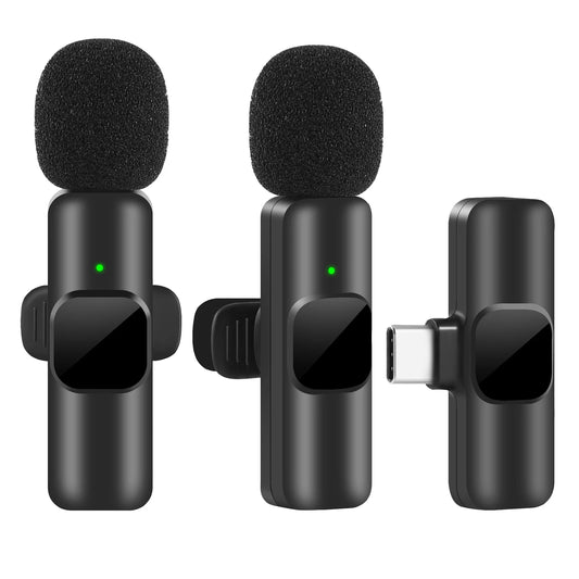 Novo microfone de lapela sem fio portátil gravação de áudio e vídeo mini microfone para iphone android transmissão ao vivo jogos telefone microfone