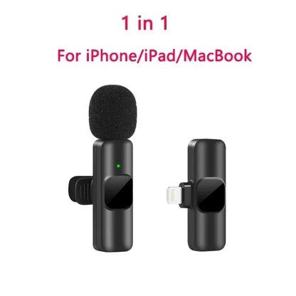 Novo microfone de lapela sem fio portátil gravação de áudio e vídeo mini microfone para iphone android transmissão ao vivo jogos telefone microfone