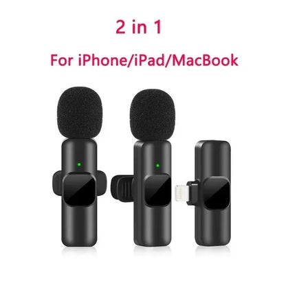 Novo microfone de lapela sem fio portátil gravação de áudio e vídeo mini microfone para iphone android transmissão ao vivo jogos telefone microfone