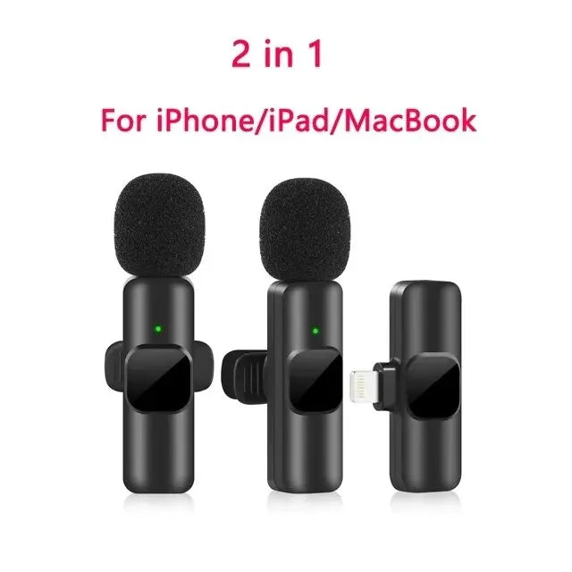 Novo microfone de lapela sem fio portátil gravação de áudio e vídeo mini microfone para iphone android transmissão ao vivo jogos telefone microfone