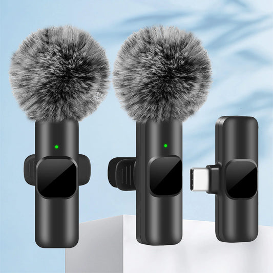 Microfone sem fio Lavalier para celular, gravação de vídeo de áudio, Mini Mic para iPhone, Android, Laptop, Live Gaming, Novo