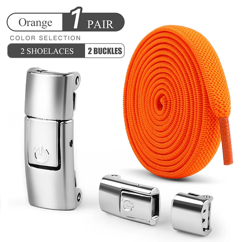 8mm sem laço sapato cadarços imprensa bloqueio cadarços sem laços elásticos tênis crianças adulto ampliado cadarço plano para sapatos