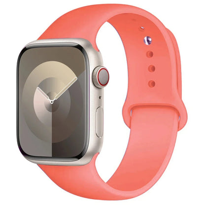 Pulseira de Silicone para Apple Watch, Pulseira Esportiva, iWatch Series 8, 7, 6, 5, 4, 3, SE, 9 Ultra 2, 44mm, 45mm, 40mm, 41 milímetros, 42 38 milímetros, 49 milímetros