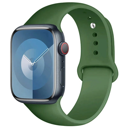 Pulseira de Silicone para Apple Watch, Pulseira Esportiva, iWatch Series 8, 7, 6, 5, 4, 3, SE, 9 Ultra 2, 44mm, 45mm, 40mm, 41 milímetros, 42 38 milímetros, 49 milímetros