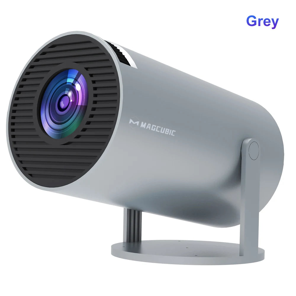 Projetor Magcúbico Android 11 4K 1280*720P HY300 Pro + Wifi Duplo 260ANSI 180 ° Projetor portátil externo flexível para cinema BT5.0