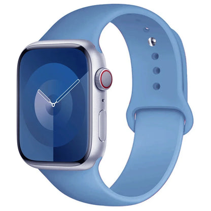 Pulseira de Silicone para Apple Watch, Pulseira Esportiva, iWatch Series 8, 7, 6, 5, 4, 3, SE, 9 Ultra 2, 44mm, 45mm, 40mm, 41 milímetros, 42 38 milímetros, 49 milímetros