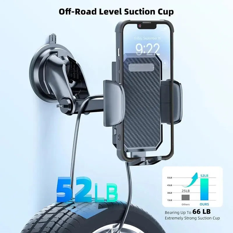 Sucker Car Phone Holder Mount Stand, Smartphone Celular Suporte, Suporte para iPhone, Xiaomi, Huawei, Samsung, Ventosa