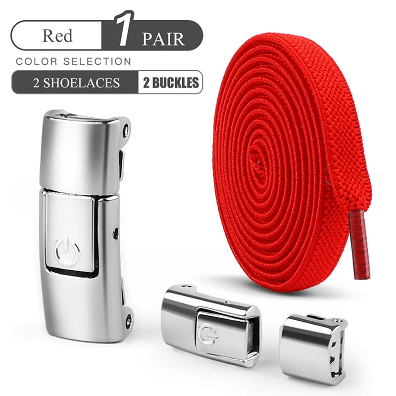 8mm sem laço sapato cadarços imprensa bloqueio cadarços sem laços elásticos tênis crianças adulto ampliado cadarço plano para sapatos