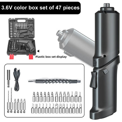 3.6v ferramentas elétricas reparação de manutenção doméstica 500mah bateria de lítio mini furadeira elétrica doméstica girada chave de fenda sem fio